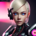 A futuristic, high-tech portrait of a person with glowing blue eyes and a sleek, mechanical headset, illustrating the transformative moment when people hear for the first time through advanced neural or bionic technology. The person is depicted as a cyborg with glowing pink accents and integrated circuitry. The image features the "Special Ed Expert Ali" and "DP HO (Disable Persons Health Organization)" logos, highlighting the intersection of special education expertise and cutting-edge auditory innovation for 2026.