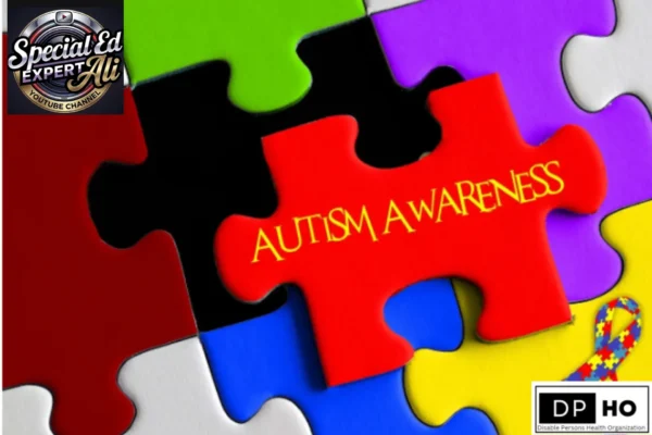 Infographic about Autism Awareness vs. Autism Acceptance featuring colorful puzzle pieces. Includes logos for Special Ed Expert Ali and Disable Persons Health Organization (DP-HO), highlighting inclusive education and neurodiversity advocacy in 2026.