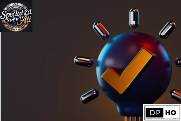 Professional graphic illustrating the importance of Autism Awareness vs. Autism Acceptance in 2026. The gold checkmark represents the implementation of Procedural Safeguards and IDEA regulations in inclusive education, branded with logos for Special Ed Expert Ali and DP-HO.